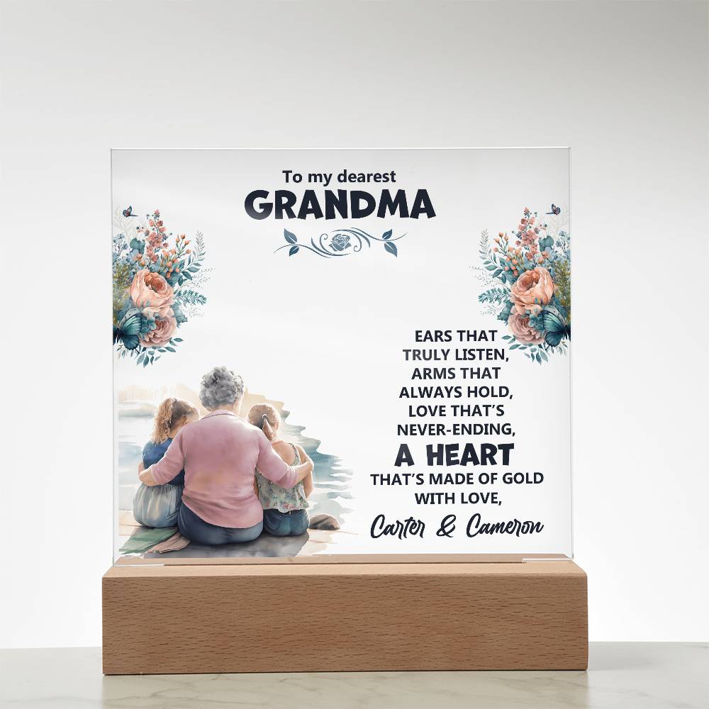 ACRYLIC PLAQUE -To my dearest Grandma