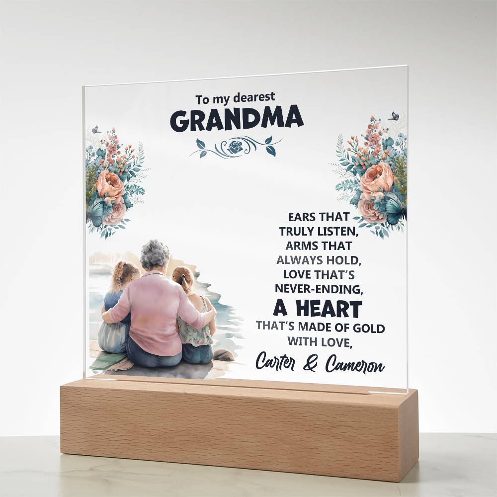 ACRYLIC PLAQUE -To my dearest Grandma