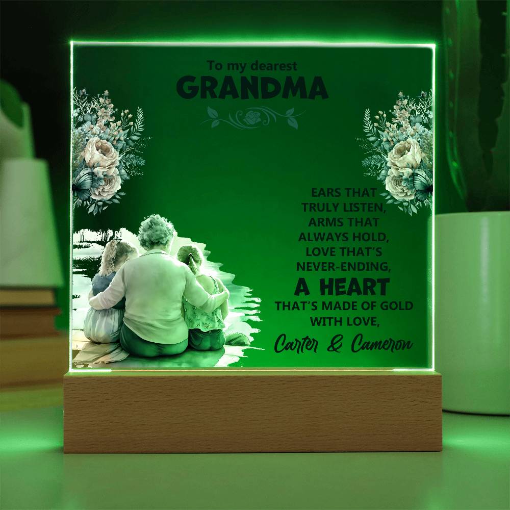 ACRYLIC PLAQUE -To my dearest Grandma