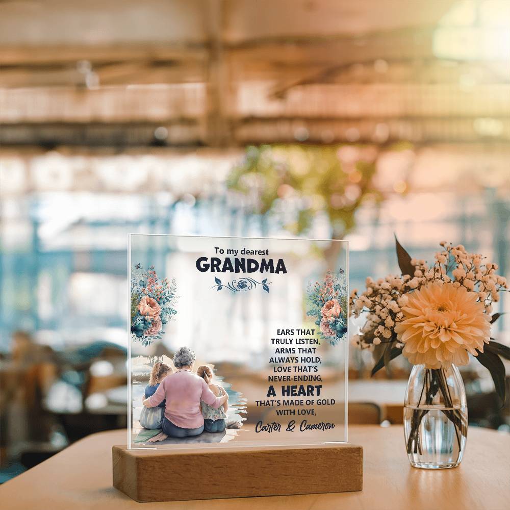 ACRYLIC PLAQUE -To my dearest Grandma