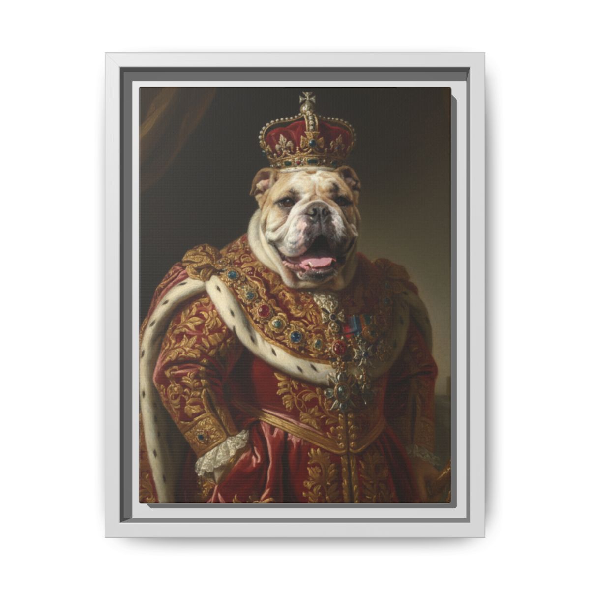 Custom Pet Memorial Portrait – “Forever in Our Hearts” Royal Tribute Painting