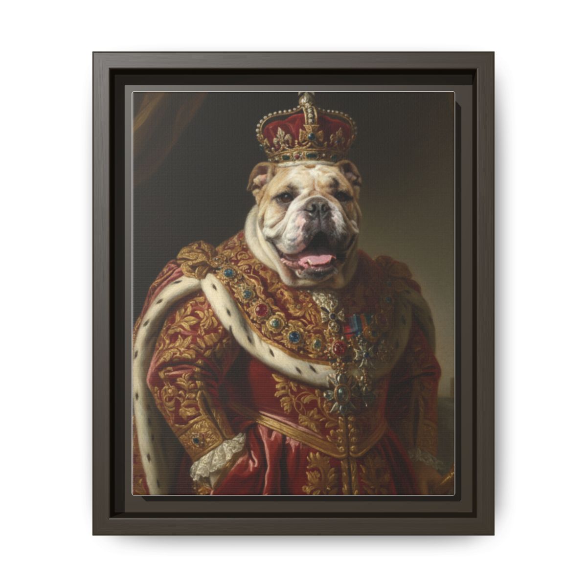 Custom Pet Memorial Portrait – “Forever in Our Hearts” Royal Tribute Painting