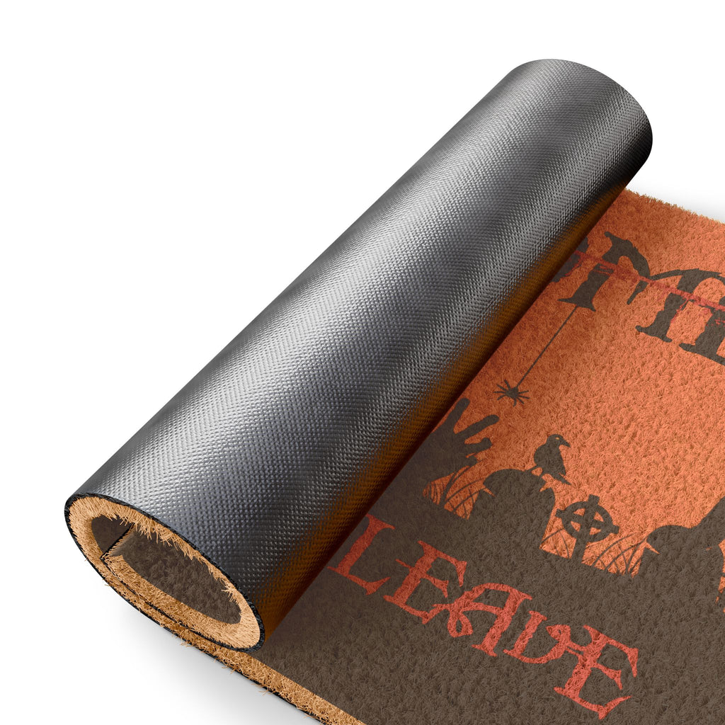 Halloween Doormat, Welcome You Should Leave, Spooky Entrance Mat, Funny Home Decor, Trick or Treat Entryway Rug