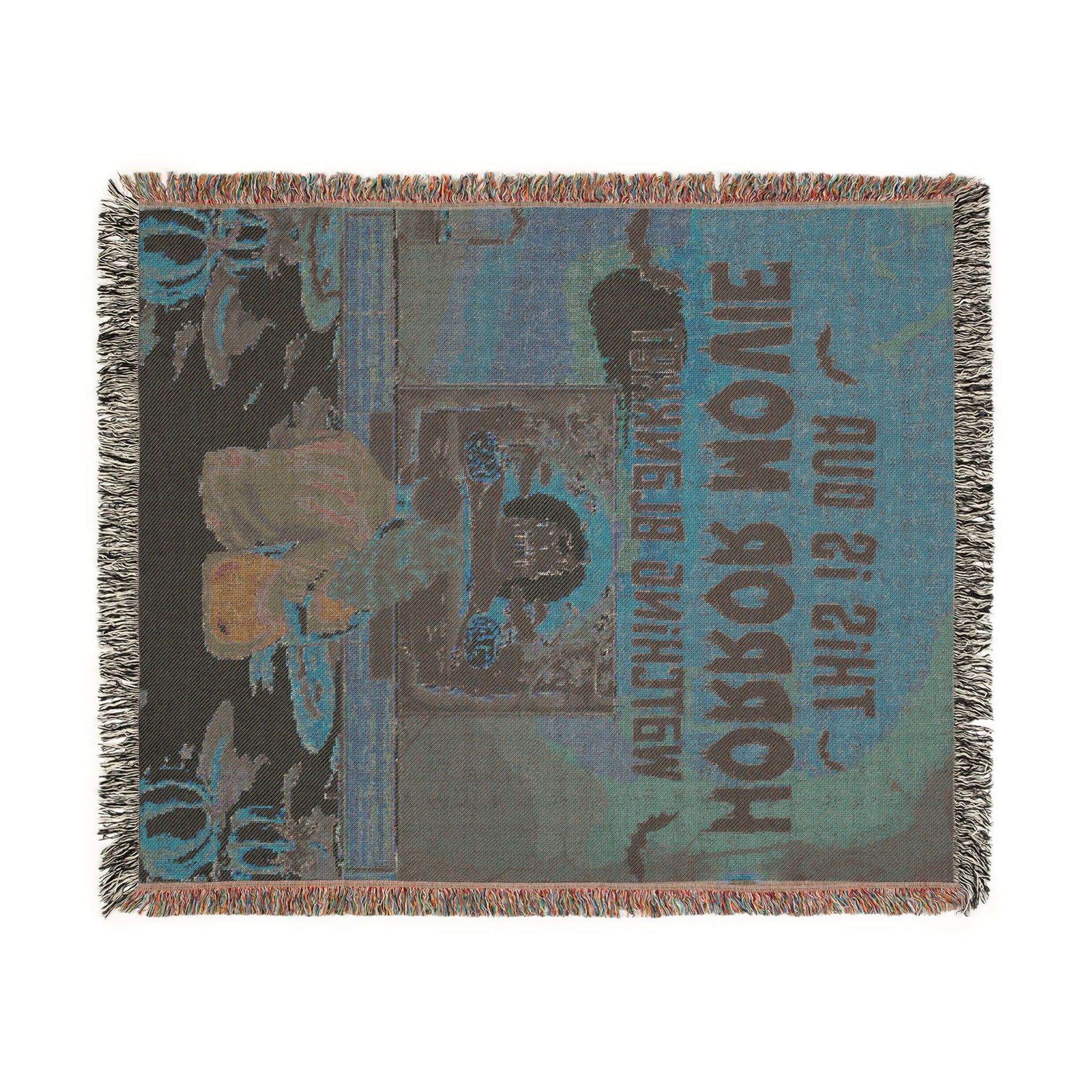 Horror Movie Woven Blanket - Cozy Throw for Movie Nights, Home Theater Decor, Halloween Gift, Fangirl Blanket, Unique Couch Throw