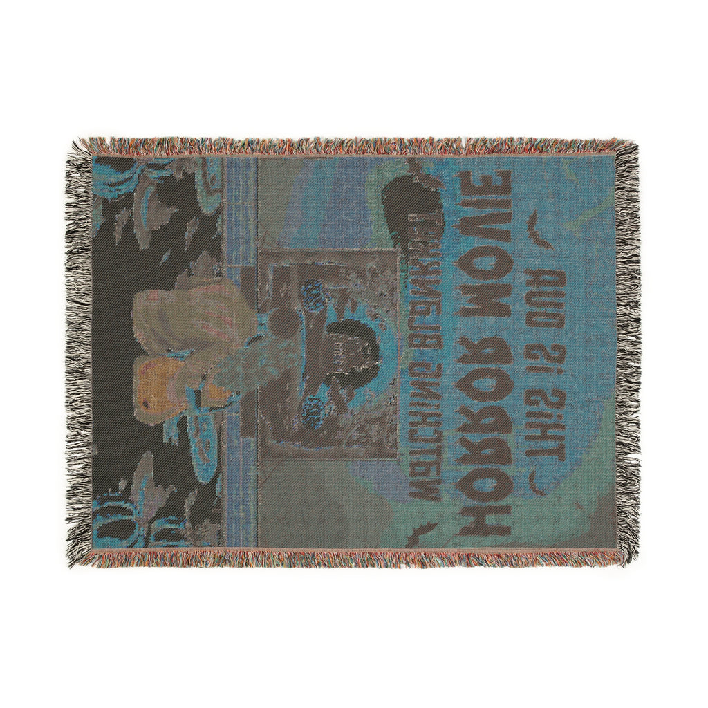 Horror Movie Woven Blanket - Cozy Throw for Movie Nights, Home Theater Decor, Halloween Gift, Fangirl Blanket, Unique Couch Throw