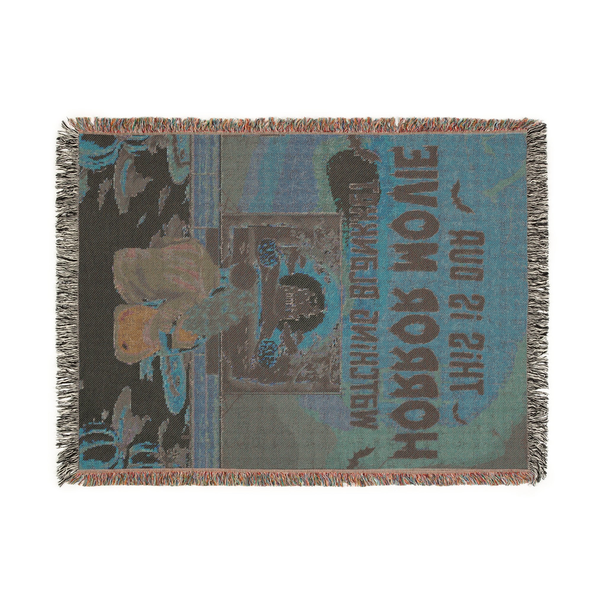 Horror Movie Woven Blanket - Cozy Throw for Movie Nights, Home Theater Decor, Halloween Gift, Fangirl Blanket, Unique Couch Throw