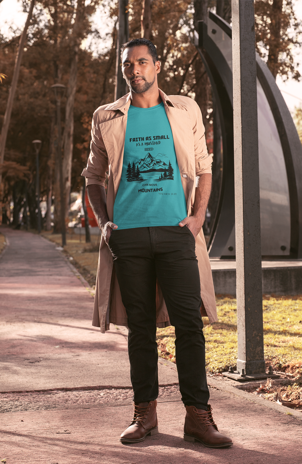 Mountain Faith T-Shirt | Inspirational Tee for Outdoor Lovers, Perfect Gift for Nature Enthusiasts, Hiking Apparel, Faith & Adventure