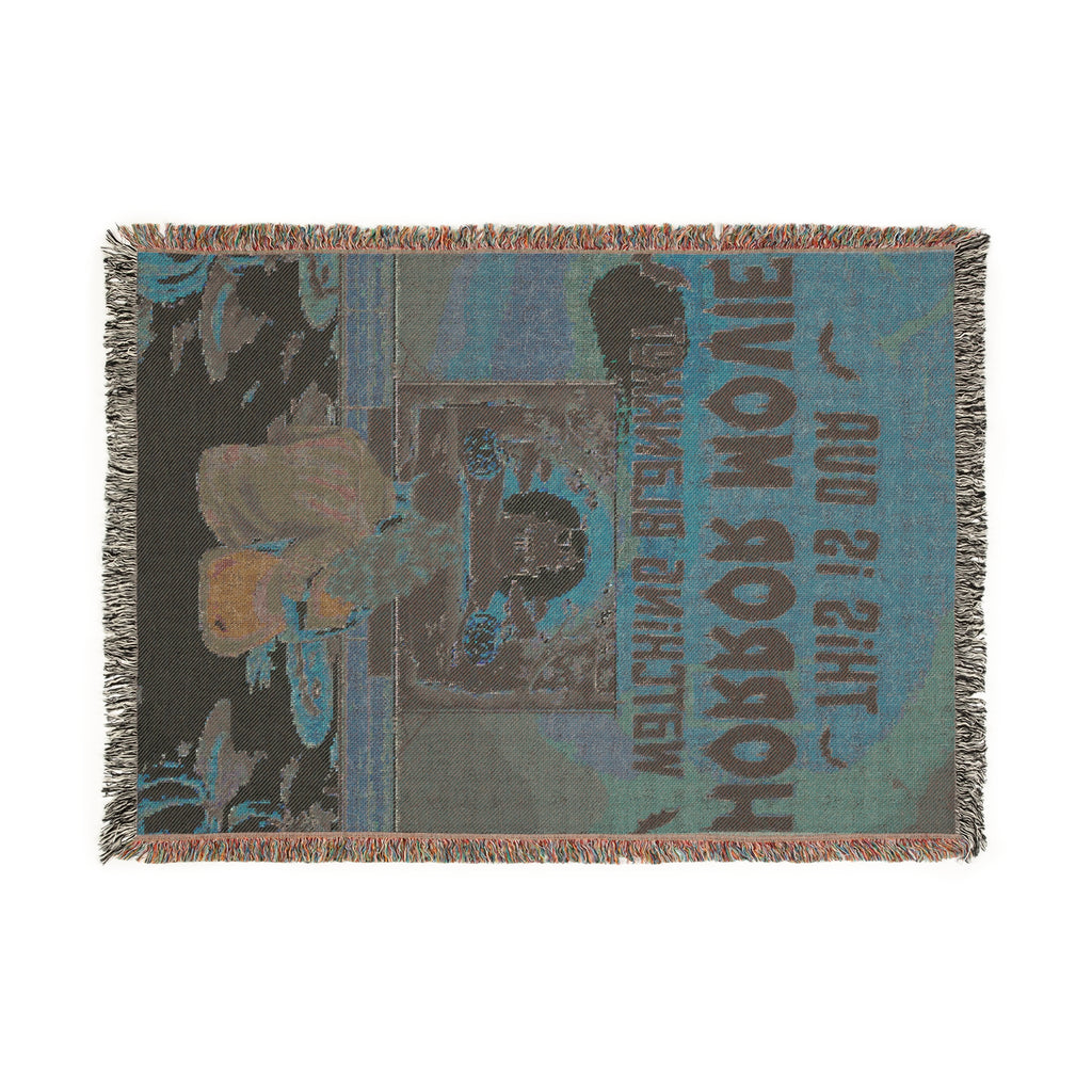 Horror Movie Woven Blanket - Cozy Throw for Movie Nights, Home Theater Decor, Halloween Gift, Fangirl Blanket, Unique Couch Throw