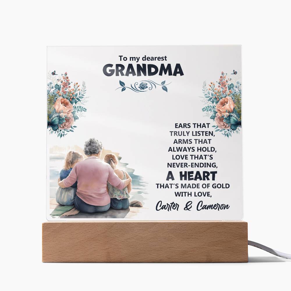 ACRYLIC PLAQUE -To my dearest Grandma