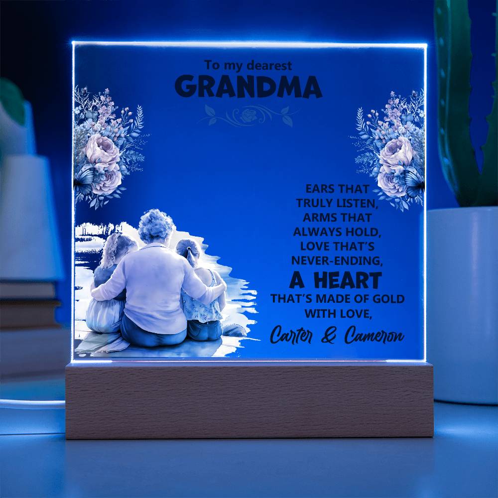 ACRYLIC PLAQUE -To my dearest Grandma