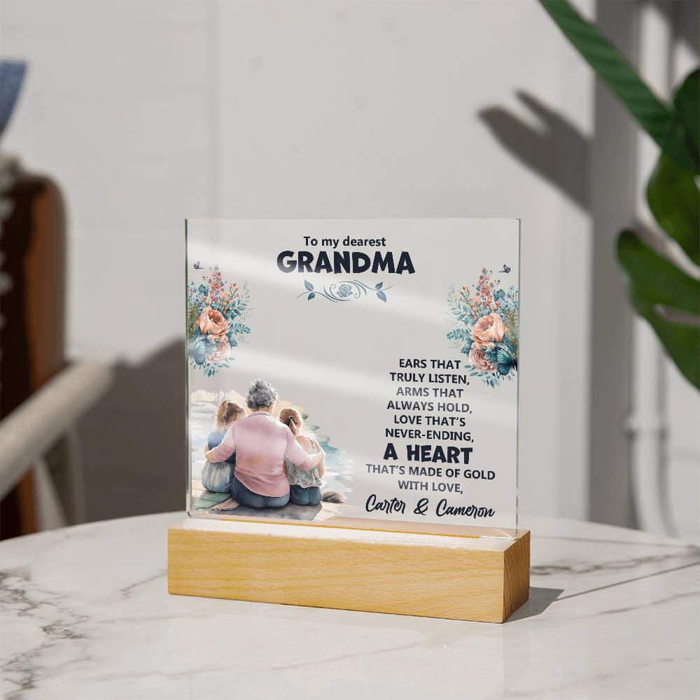 ACRYLIC PLAQUE -To my dearest Grandma