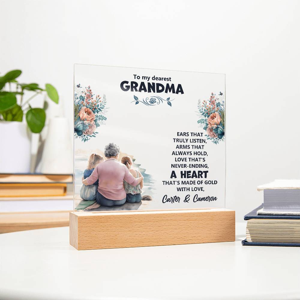 ACRYLIC PLAQUE -To my dearest Grandma