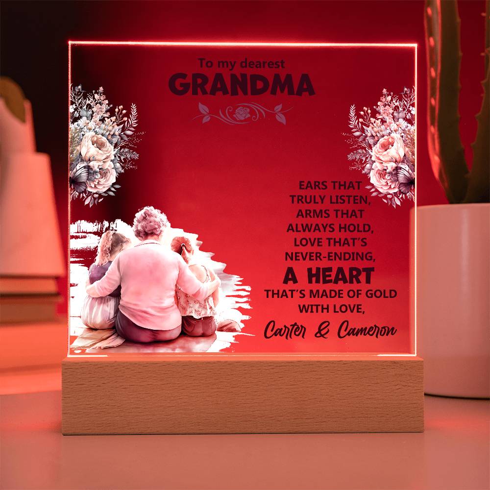 ACRYLIC PLAQUE -To my dearest Grandma