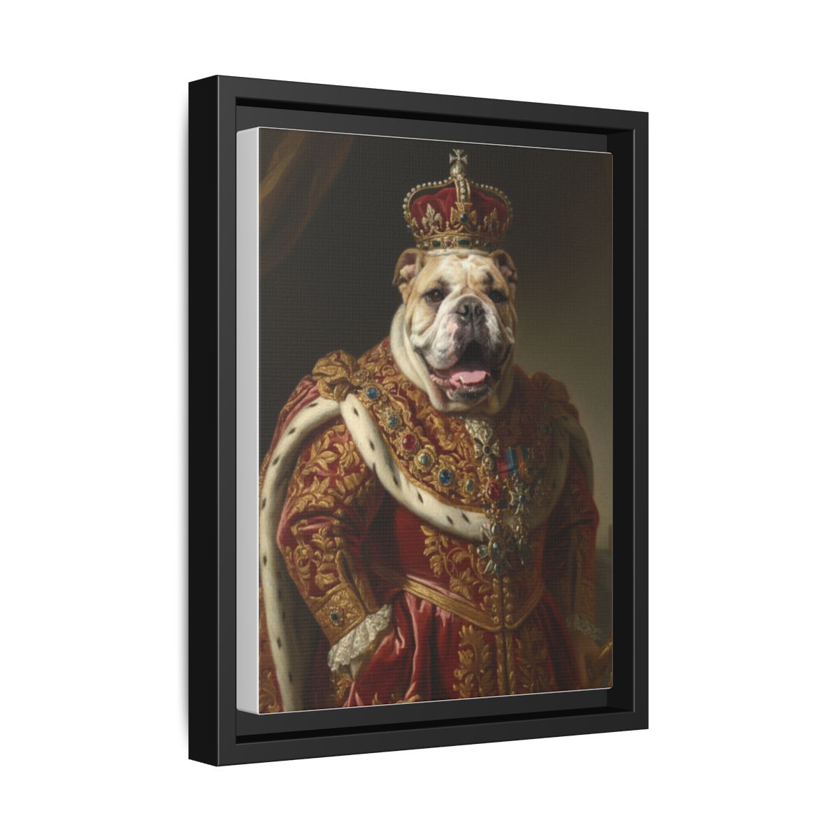 Custom Pet Memorial Portrait – “Forever in Our Hearts” Royal Tribute Painting