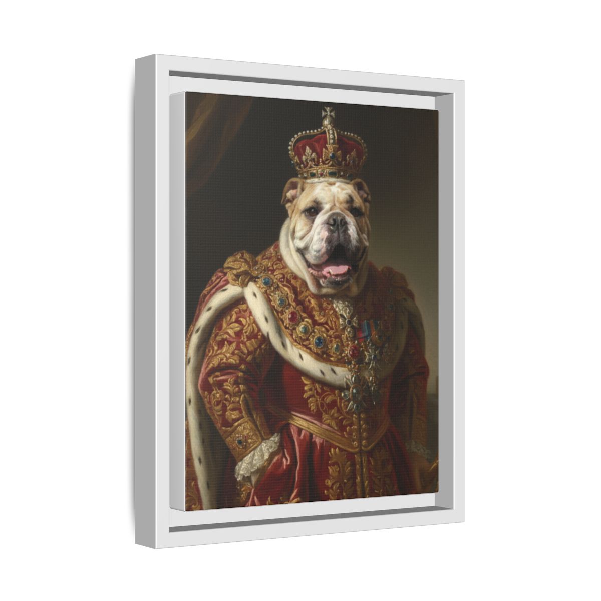 Custom Pet Memorial Portrait – “Forever in Our Hearts” Royal Tribute Painting
